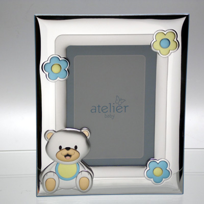 Cornici in argento: Cornice Bambino Orsetto Celeste
