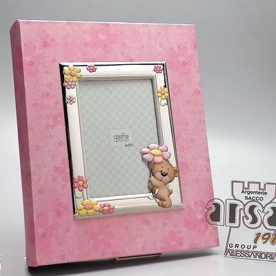 Cornici in argento: Album 25x30 Orsetto Fiore Rosa