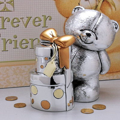 Cornici in argento: Salvadanaio h.18 Pacchetto Regalo Forever Friends Argento