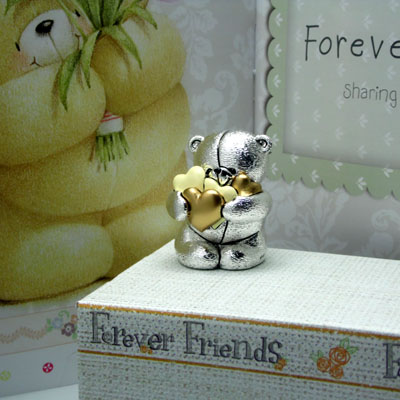 Cornici in argento: Bomboniera Orsetto 4EVER FRIENDS Cuore in Argento