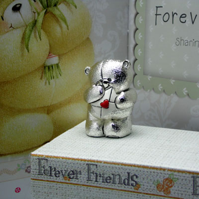 Cornici in argento: Bomboniera Orsetto 4EVER FRIENDS Busta Cuore Rosso 