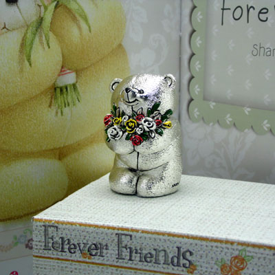 Cornici in argento: Bomboniera Orsetto Mazzolino h.6cm Argento Forever Friends