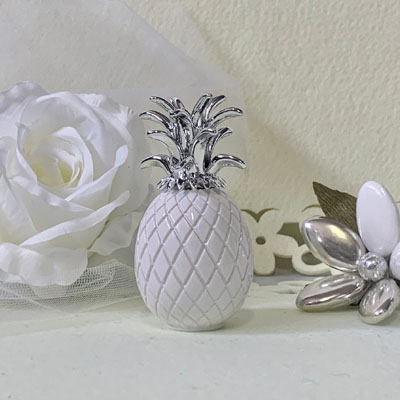 Cornici in argento: Bomboniera Ananas con Ciuffo Argentato