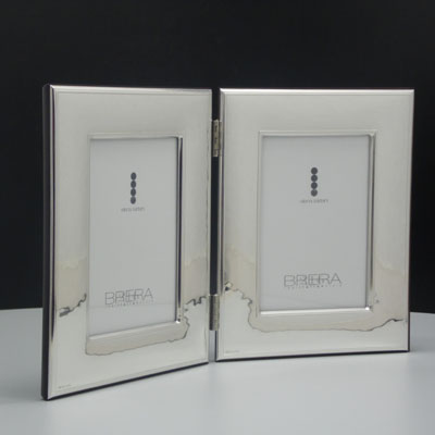 Cornici in argento: Cornice Doppia Brera Linea Milord 9x13 in Argento
