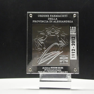 Cornici in argento: Targa Argento Ponte Meier con Cittadella 