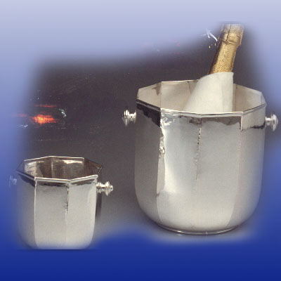 Cornici in argento: Secchio Ghiaccio Argento Inglese Ottagonale h.cm.12