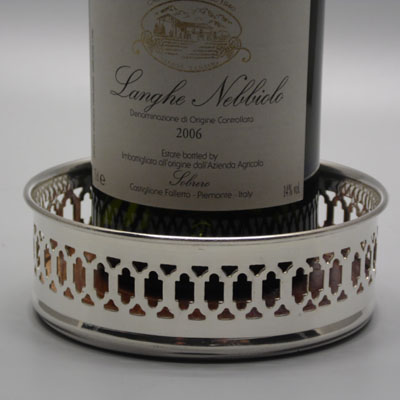 Cornici in argento: Sottobottiglia Traforo Tondo Sheffield D.Cm.12 - 3445 - 